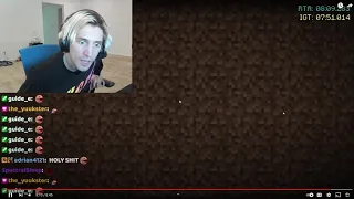 xQc reacts to streamer almost getting Minecraft Speedrun Record