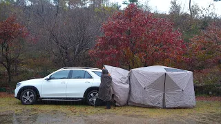 The sound of rain falling non-stop | Collection of camping in the rain | Camping Vlog