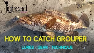 How to catch GROUPER (Hamour) on shore  - Rock fishing guide