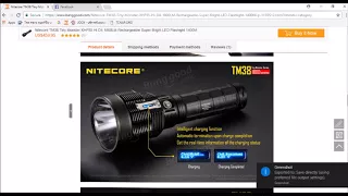 Nitecore TM38 Tiny Monster XHP35 HI D4 1800LM Rechargeable Super Bright LED Flashight 1400M