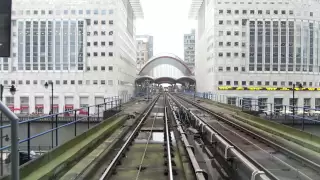 Riding the London DLR train from Lewisham to Bank