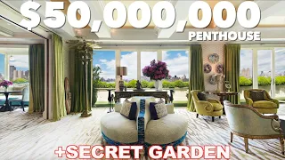 TOUR $50,000,000 PENTHOUSE WITH GIANT SECRET GARDEN