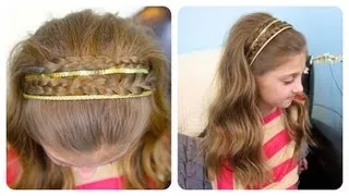 Double Braid Sparkly Headband | Cute Girls Hairstyles