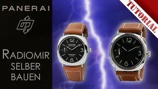 Panerai Radiomir selber bauen, Hommage mit Seagull Uhrwerk ST36 (baugleich Eta Untias 6497) Tutorial