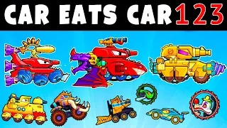 ТАНК VS Все БОССЫ Car Eats Car 1 2 3 - Сражение Танкоминатора с боссами в играх Машина Ест Машину