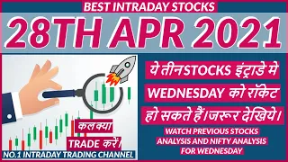 BEST INTRADAY STOCKS FOR 28 APRIL 2021 | INTRADAY TRADING SOLUTION | INTRADAY TRADING STRATEGY