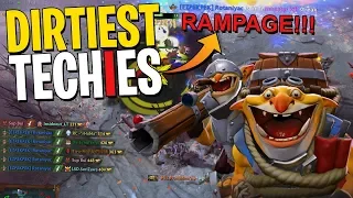 THE DIRTIEST TECHIES RAMPAGE - DotA 2 Patch 7.20c