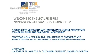 Lecture Series “Innovation Pathways to Sustainability”: Prof. Susan Steele-Dunne