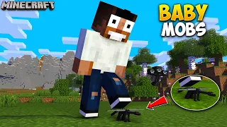 Minecraft, But there are Baby Mobs || Minecraft Mods || Minecraft gameplay