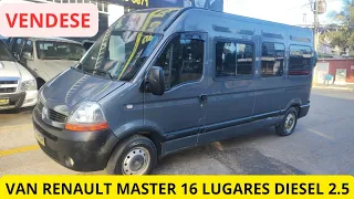 VENDE-SE(VAN 16 LUGARES RENAULT MASTER 2.5 EXECUTIVO 2011/2011 DIESEL) ACEITA TROCA#VAN2011