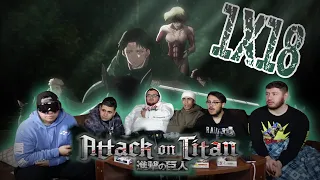 ATTACK ON TITAN 1X18 | FOREST OF GIANT TREES | REACTION AND REVIEW!!!!!