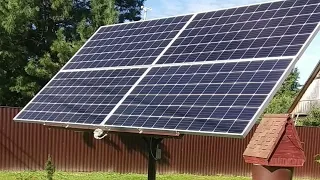 Домашняя СЭС 5 кВт: два солнечных трекера с контроллером СОНЯХ mini
