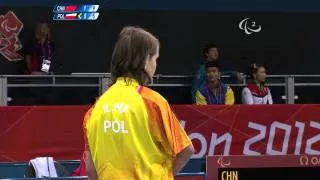 Table Tennis - CHN vs POL - Women's Singles - Class 9 Group A - London 2012 Paralympic Games