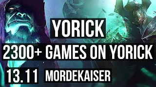 YORICK vs MORDE (TOP) | 2300+ games, 2.3M mastery, 5/1/2 | KR Master | 13.11