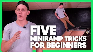 How to do the first 5 tricks on a halfpipe for beginner skateboarders