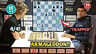 Magnus Carlsen CRUSHES Anish Giri In Just 29 Moves!!😱|| ARMAGEDDON || Norway Chess 2023🏆