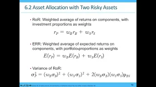 Covariance & Correlation between Bond Fund & Stock Fund