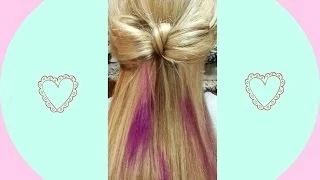 Bow Hairstyle - Step By Step Tutorial -Using Clip Hair Extensions