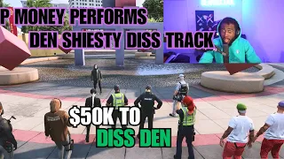 P Money Performs Den Shiesty Diss ($50K Paid By Nancy Ree) At The Legion Square | NOPIXEL GTA RP