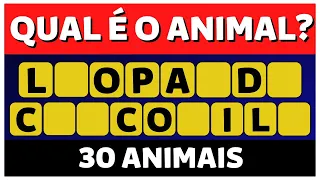 (QUIZ) Adivinhe o Animal com as Letras Faltando - QUAL É O ANIMAL