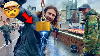 Testing My New ENORMOUS GOLD MAGNET In Amsterdam (it's INSANE!)