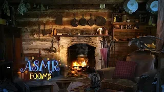 Hagrid's Hut REMAKE - Harry Potter Inspired ASMR - Cozy fireplace, Thunderstorm, Fang and Dragon!