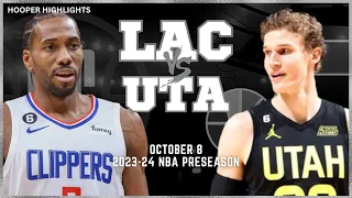 LA Clippers vs Utah Jazz Full Game Highlights | Oct 8 | 2023-24 NBA Preseason