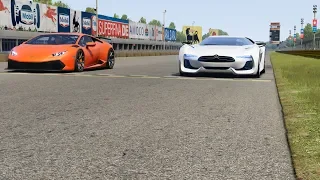 Lamborghini Huracan Novara vs Citroen GT Road Car at Monza Full Course