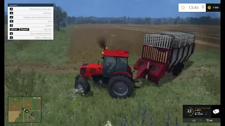 Farming Simulator 15. Уборка соломы. Карта Бухалово