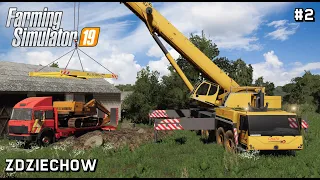 Transporting old excavator to scrap | Scrap business on Zdziechów | Farming Simulator 19 | Episode 2