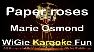 Backingtrack with lyrics  Paper roses - Marie Osmond