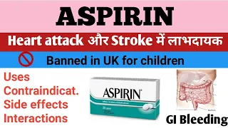 ASPIRIN USES, DOSAGE, MODE OF ACTION, CONTRAINDICATIONS, SIDE EFFECTS AND DRUG INTERACTIONS