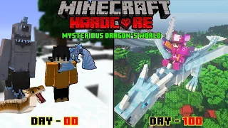 I Survived 100 Days in Mysterious Dragon's World in Hardcore Minecraft (Hindi)