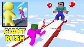 Monster School: GIANT RUSH RUN CHALLENGE - Minecraft Animation