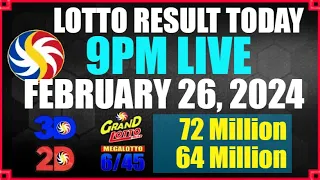 Lotto Result Today February 26 2024 9pm | Ez2 Swertres