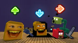 FNF Character Test | Gameplay VS Minecraft Animation | Annoying Orange | Red and peashooter