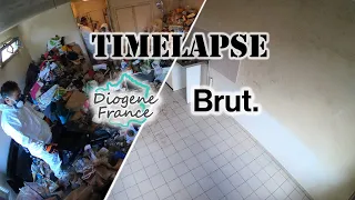 Timelapse - Nettoyage Suite à l’ expulsion d’un locataire souffrant du syndrome de Diogène.