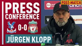 'Not For The History Books' | Crystal Palace 0-0 Liverpool | Klopp Post-Match Press Conference