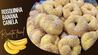 Rosquinha de banana com canela uma maravilha