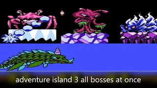 adventure island 3 all bosses at once