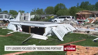 City leaders focused on 'rebuilding Portage' after tornado