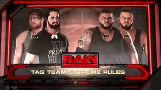 WWE 2k18 Tag Team Match The Authors of Pain Vs. Dean Ambrose & Seth Rollins