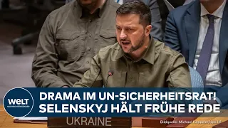 PUTINS KRIEG: Drama im Sicherheitsrat! Selenskyj setzt sich durch und hält Rede vor UN-Gremium