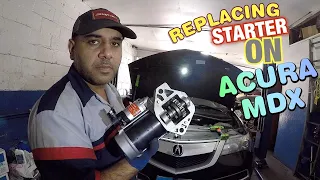 How to replace Starter motor on Acura MDX  ||  Acura MDX 2011 and more Dont Start Bad starter