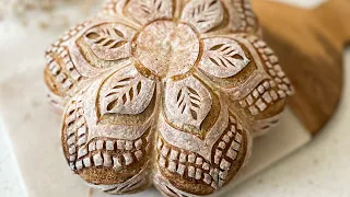 How to score sourdough bread - decorative sourdough scoring: A Flower