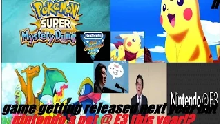 Nintendo Announces Pokemon Super mystery dungeon game,&cannot make appearance at E3 2015