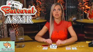 Baccarat (Unintentional) ASMR ♠️ Relaxing Casino with Soft Spoken Mumbling Dealers (I WON:)