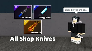 Обзор на все ножи из магазина в К.А.Т | Roblox K.A.T