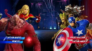 Captain America & Rocket VS Captain Marvel & Nemesis(Very Hard) - Marvel vs Capcom | 4K UHD Gameplay