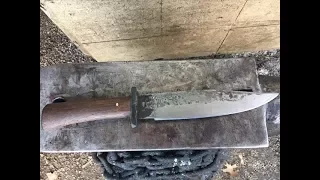 Knife with no power tools challenge! Forging a knife with zero power tools!